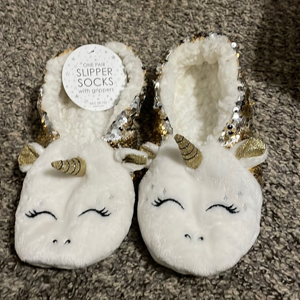 Unicorn slipper socks